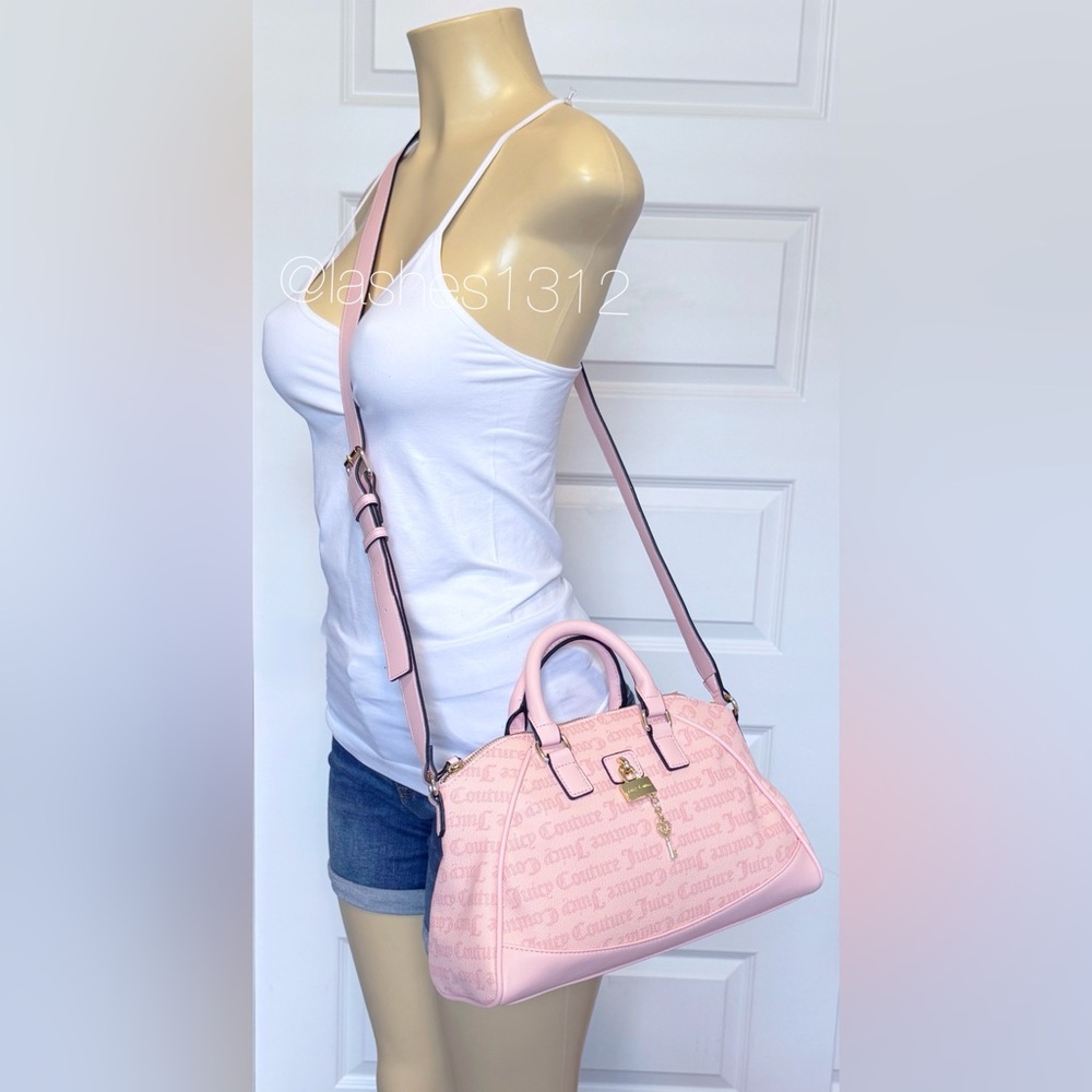 JUICY COUTURE Bag East Side West Side Satchel & Wallet Set - Pink Macaroon - Picture 11 of 12